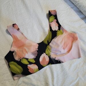 KNIX Luxelift Pullover Bra Black Floral Size XXL